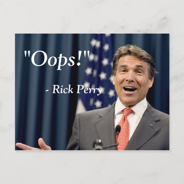 Carte Postale Oups ! - Rick Perry (Devant)