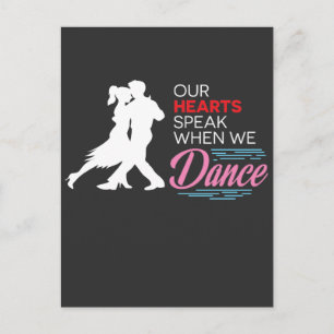 Carte Postale Our Hearts Speak When We Dance Salsa Dancing
