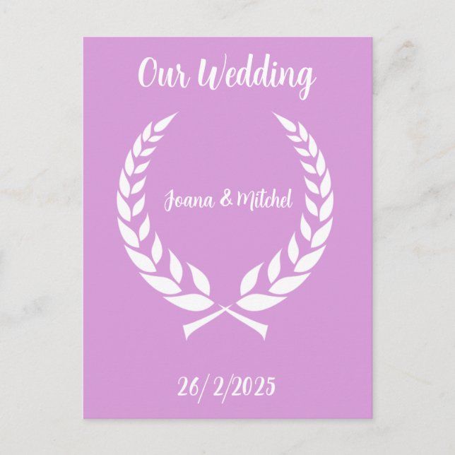 Carte Postale Our wedding (Devant)
