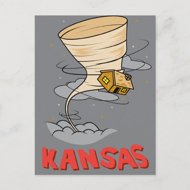 Carte Postale Ouragan du Kansas (Devant)