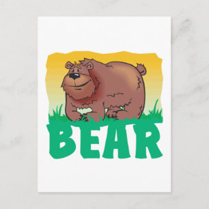 Carte Postale Ours amical pour enfant