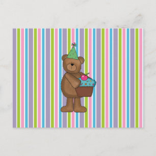 Carte Postale ours anniversaire