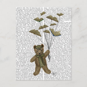 Carte Postale Ours avec papillons du livre