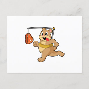 Carte Postale Ours comme coureur