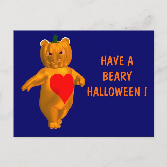 Carte Postale Ours cool Little Halloween (Devant)