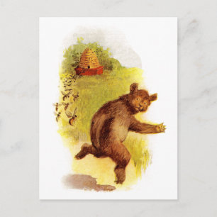 Carte Postale Ours Courant Des Abeilles