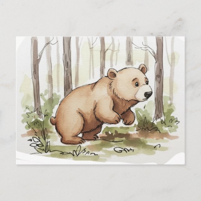 Carte Postale Ours de bébé (Devant)