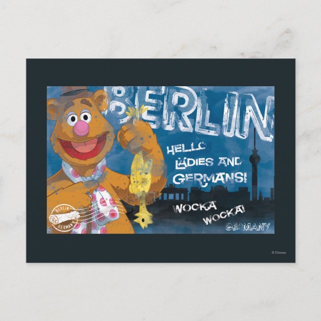 Carte Postale Ours de Fozzie - Berlin, Allemagne (Devant)