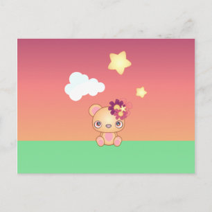 Carte Postale Ours de Kawaii