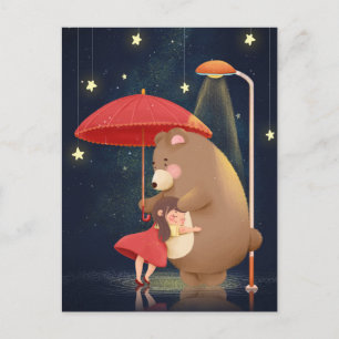 Carte Postale Ours de Kawaii