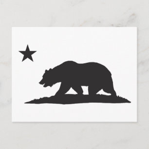 Carte Postale Ours de la République de Californie - Noir