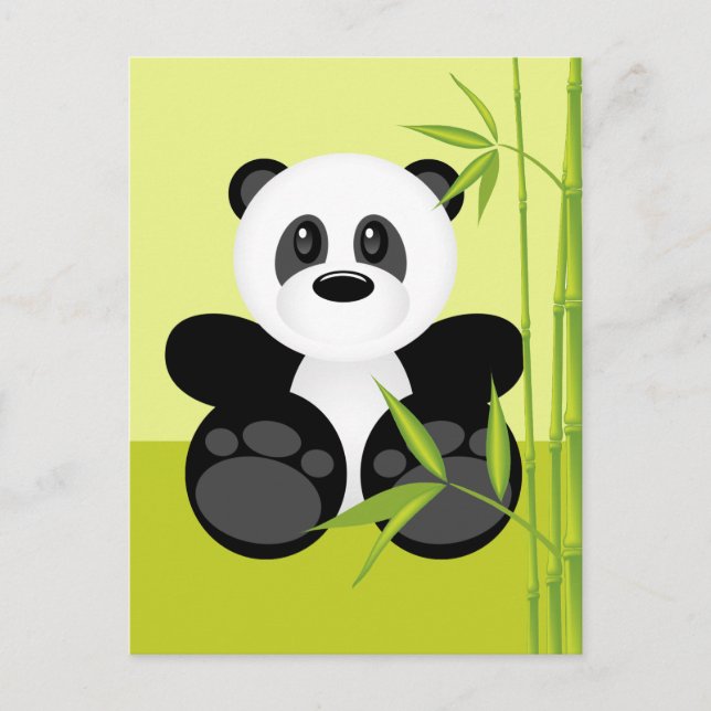 Carte Postale Ours de panda bambou (Devant)