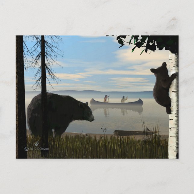 Carte Postale Ours de plage (Devant)