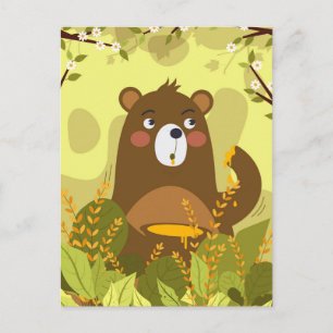Carte Postale Ours de printemps