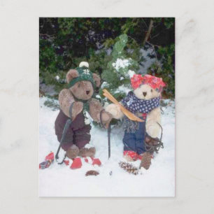Carte Postale Ours de ski