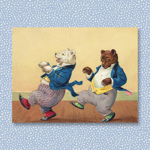 Carte Postale Ours de temps de fête