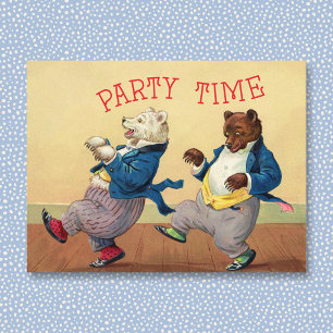 Carte Postale Ours de temps de fête