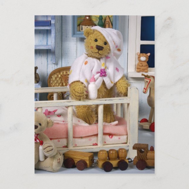 Carte Postale Ours Dinky : Bonne nuit (Devant)
