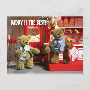 Carte Postale Ours Dinky : Papa est le meilleur !