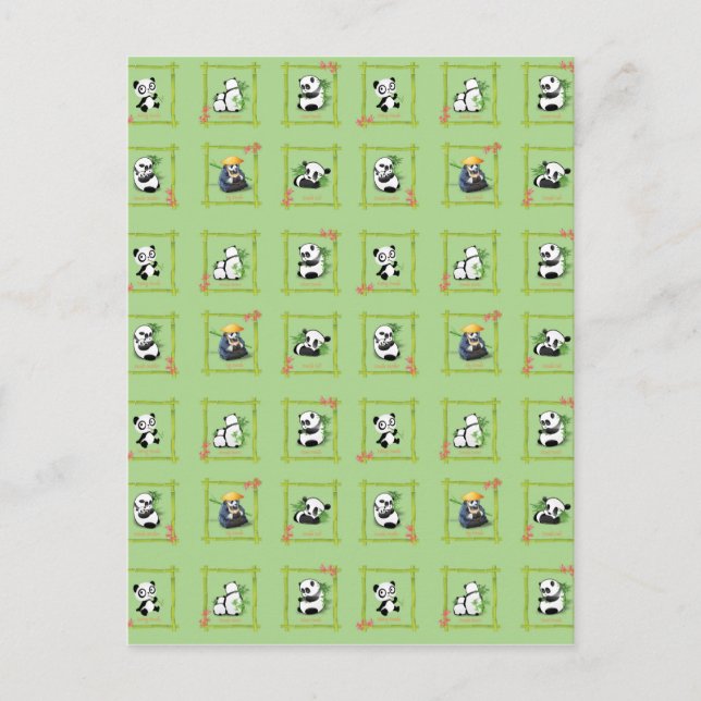 Carte Postale Ours en bambou de panda (Devant)