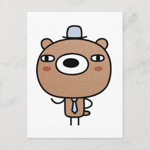 Carte Postale Ours fantaisie