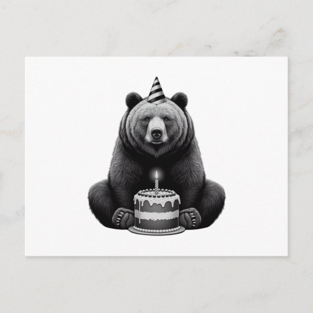 Carte Postale Ours Joyeux Anniversaire (Devant)