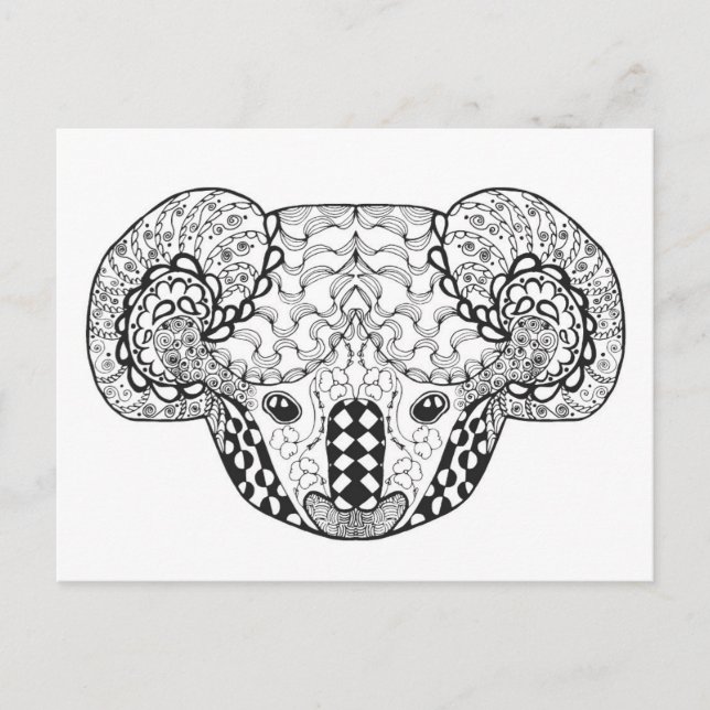 Carte Postale Ours Koala inspiré (Devant)