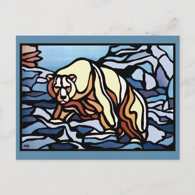 Carte postale Ours Polaire Cartes postales Art Our (Devant)