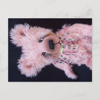Carte Postale Ours rose