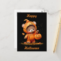 Ourson mignon en papier découpé pour Halloween