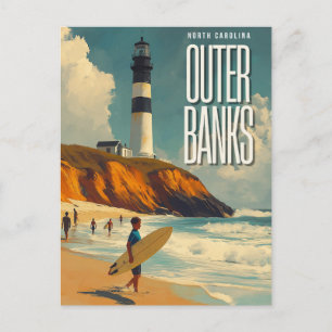 Carte Postale Outer Banks NC Vintage voyage