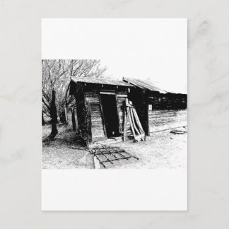 Carte Postale Outhouse penchée