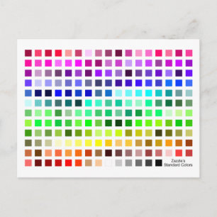 Carte Postale Outil de référence du graphique couleur