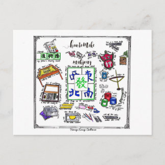 Carte Postale Outil Mahjong