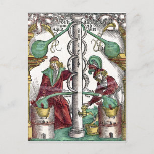 Carte Postale Outils d'alchimie de couleur main