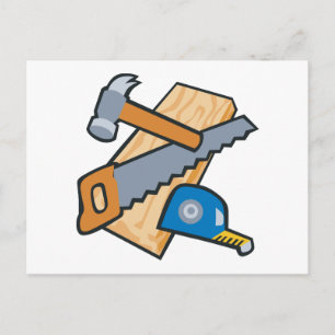 Carte Postale Outils de charpentier