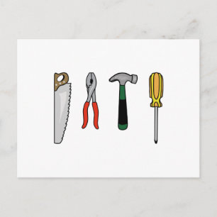 CARTE POSTALE OUTILS DE CONSTRUCTION
