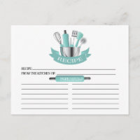 Outils de cuisine turquoise Fête des mariées Recet