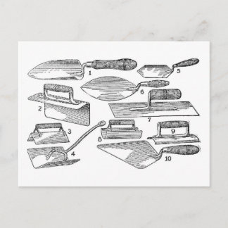 Carte Postale Outils de jardin vintages