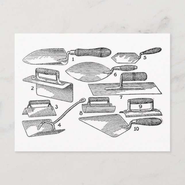 Carte Postale Outils de jardin vintages (Devant)