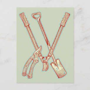 Carte Postale Outils de jardinage