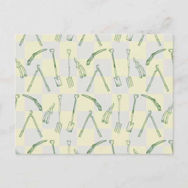 Carte Postale Outils de jardinage Motif (Devant)