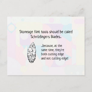 Carte Postale Outils Flint Stoneage - aka Blades Schrodingers