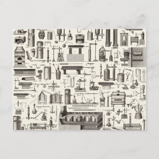 Carte Postale Outils scientifiques (Devant)