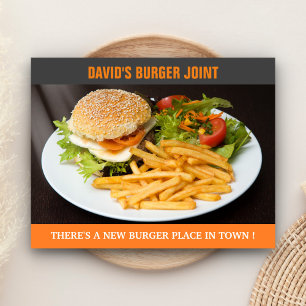 Carte Postale Ouverture de Burger Joint Maintenant Ouvert Co