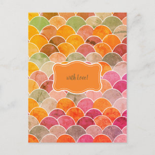 Carte Postale Ouverture du site Motif à l'échelle de poisson