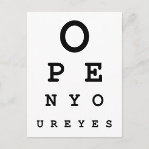 Carte Postale Ouvrez vos yeux