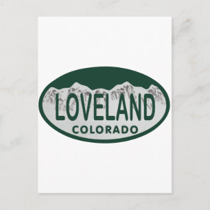 Carte Postale Oval de licence Loveland