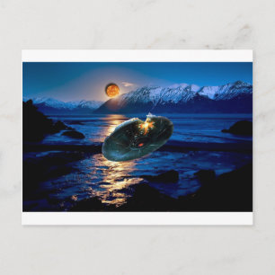 CARTE POSTALE OVNI DIGITAL VOL ART SAUCER