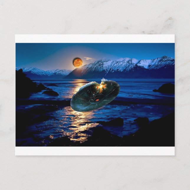 CARTE POSTALE OVNI DIGITAL VOL ART SAUCER (Devant)